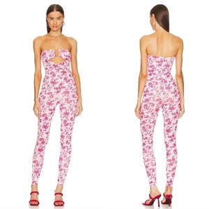 Lovers + Friends Jasmine floral strapless romper